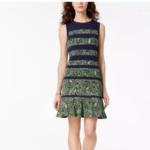 MICHAEL Michael Kors ~ Paisley-Striped Shift Dress ~ Size XS